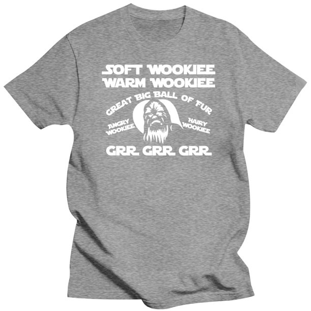 Camiseta para hombre Wookie suave Wookie cálido gran bola de pelo enojado Wookie peludo Grr Grr Grr-Chewie camiseta para mujer