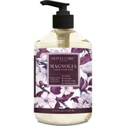Liquid Hand Soap By Olivia Care. Magnolia & Essential Oils. All Natural - Cleanse, Germ-Fighting, Moisturize Hand Wash for Kitchen & Bathroom - Gentle, Mild & Natural Scented - 18.5 OZ