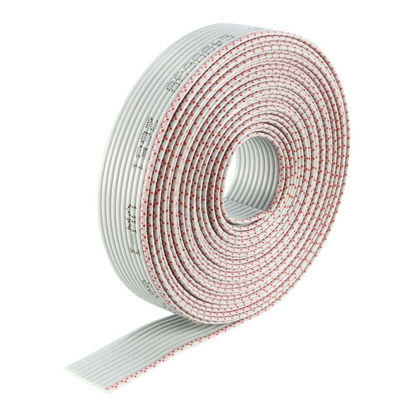 10P Jumper Wire 1.27mm Pitch Gray Ribbon Cable Breadboard DIY 3 Meters Long