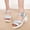 Blue, variant on WILLBEST Cute Womens Slippers Fashion Womens Heels Breathable Lace Up Shoes Casual Sandals
