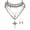 NK_10769_Navajo, variant on Gothic Cross Layered Pearl Necklace Chunky Statement Stacked Necklace Y2K Silver Layered Necklace for Women (NK-10769)