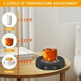 thumbnail image 3 of Electric Coffee Mug Warmer Coffee Cup Heater Pad 8H Automatic Shut Off Coffee Warmer Plate Smart Cup Warmer with 3 Temp-Settings, 3 of 8
