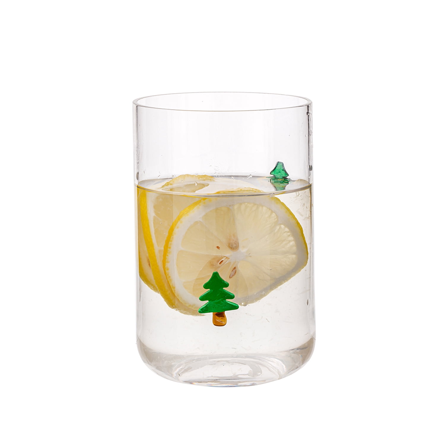 Tree Charm Drinking Glass 16 OZ Holiday Time