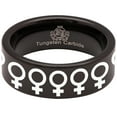 thumbnail image 5 of Venus Symbol Tungsten Carbide Ring, 5 of 9