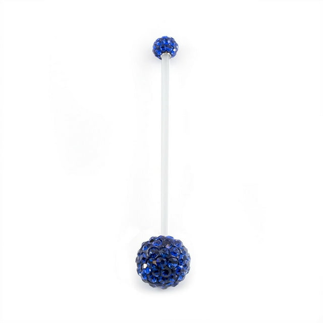 Pregnancy Belly Button Ring with Bioflex Shaft and Ferido Ball 14G