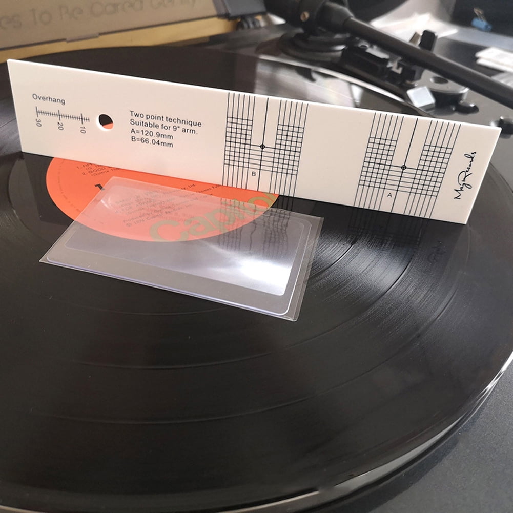 ammoon record player calibration distance gauge vinyl turntable phonograph phono cartridge stylus alignment protractor walmart com