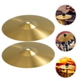 thumbnail image 6 of Eease 2pcs Drum Set Cymbals Jazz Drum Cymbal Brass Crash Cymbal Music Instrument Cymbals, 6 of 7
