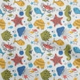 thumbnail image 1 of oneOone Rayon Medium Blue Fabric Beach Craft Projects Decor Fabric Printed By The Yard 56 Inch Wide, 1 of 4