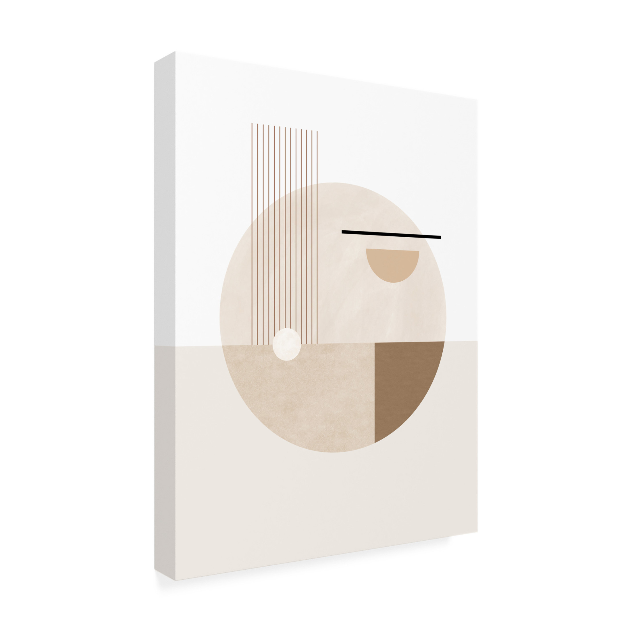 Trademark Fine Art Elena Ristova Neutral Semicircles Poster No.2 Canvas Wall Art