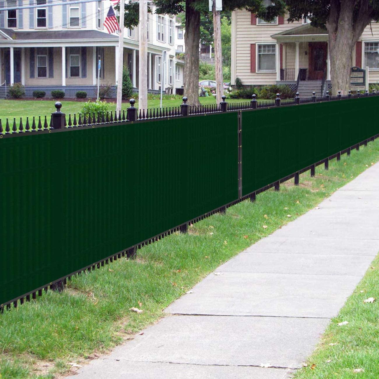 4’ X 50’ Heavy Duty Privacy Fence Screen – Black Mesh Windblock, 90% Visibility Block, Brass Grommets For Easy Install