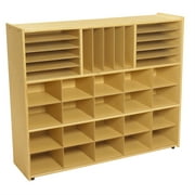 Childcraft ABC Furnishings Storage Unit, 3 Shelves, Cubbies With Inserts, 48 x 13 x 40 Inches