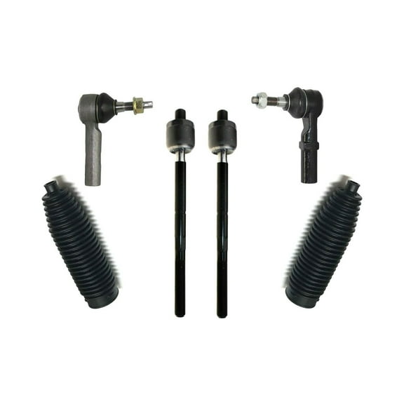 6 Pc Front Outer Inner Tie Rod Ends Rack & Pinion Bellow Boots Kit Compatible with 4x4 Models Only Fits select: 2000-2004 DODGE DAKOTA, 2000-2003 DODGE DURANGO