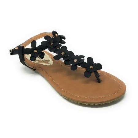 

Victoria K T-Strap Flower Sandal (Women s)