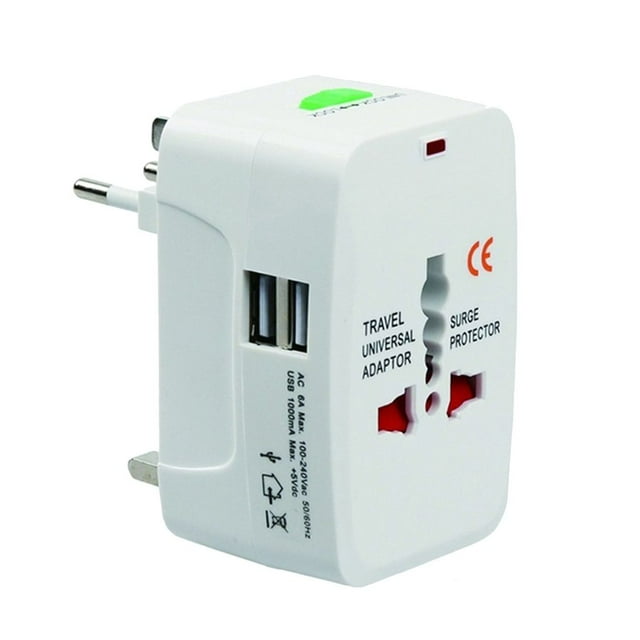 Universal Adapter Dual Usb Power Charger Converter International Travel Electric Plug Portable All In One Converting Socket Xingzhi