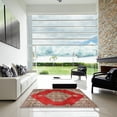 thumbnail image 6 of Ahgly Company Indoor Square Traditional Red Medallion Area Rugs, 4' Square, 6 of 6