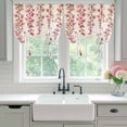 thumbnail image 4 of Butterfly Flower Balloon Curtains for Living Room/French Door, Farmhouse Vintage Country Pink Floral Tie Up Curtains 63 Inch Length Energy Saving Kitchen Curtains Shades for Windows 42"x63", 4 of 8