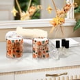 thumbnail image 4 of Yayeee 2 Pack Qtip Holder Bathroom Cotton Swab Canister with Lid Clear Dispenser Set, Pink Fall Coffee, 4 of 6