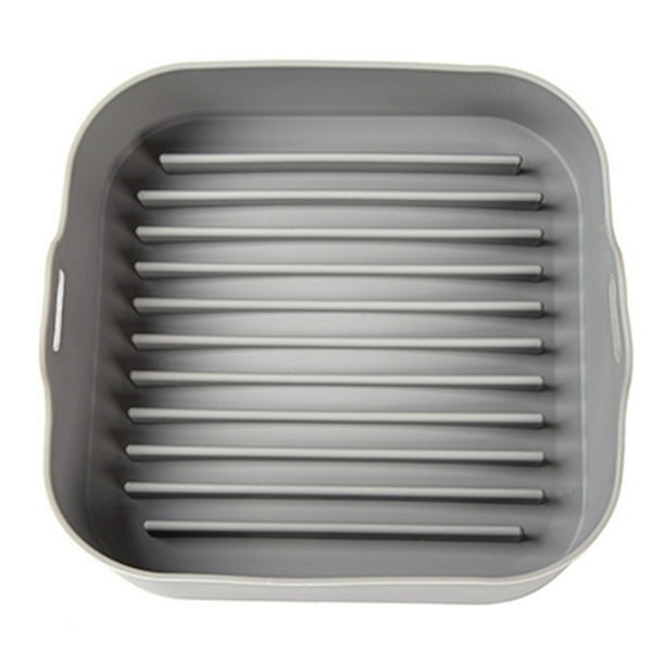 Advancent Freidora de aire Olla de silicona Horno Cesta resistente al calor Pan Pollo frito Hornear Reemplazo Estera de parrilla Hogar Cocina Herramientas y accesorios para hornear Gris