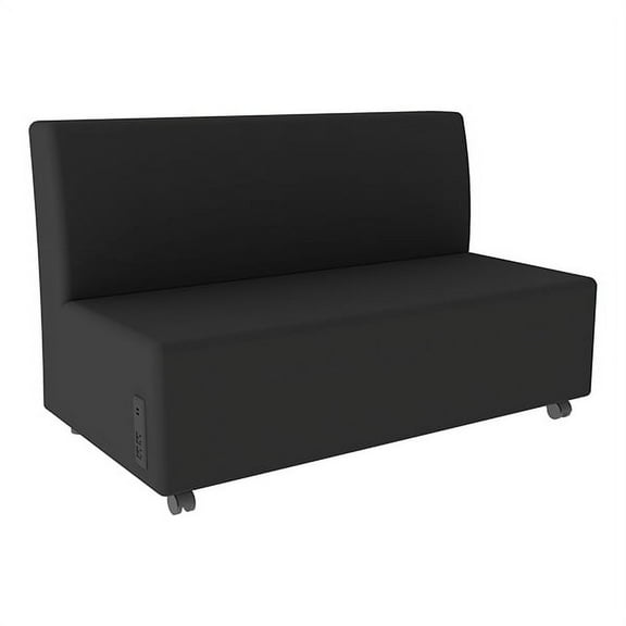 Leaniture Shapes Series II Vinyl Soft Seating Sofa-Black