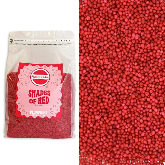 Mystic Sprinkles Plumpkins - Shades of Red Nonpareils 5lbs Bulk Bag