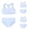 White 3pcs, variant on LYMAYTER Girls Youth Girls Soft Seamless Bra Panty Set Breathable Lightweight Sports Training Outfit