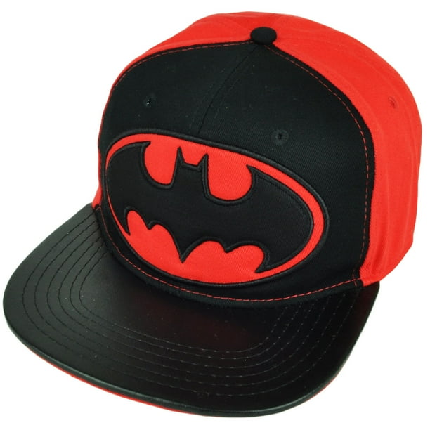 Batman Dark Knight Snapback Red Black Hat Super Hero Cartoon Dc Comics Flat Bill Walmart Com