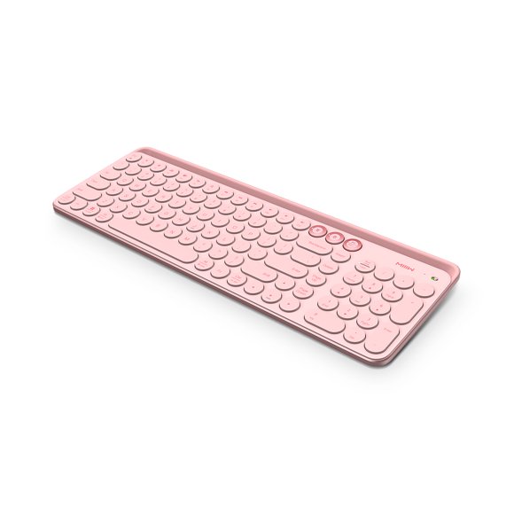 XIAOMI MIIIW K02 Dual-Mode Wireless Bluetooth Keyboard, Universal Keyboard with 102-Key Round Keycaps, Scissor Switch, Integrated Holder, Ergonomic Design for Windows, Mac, iOS, Android