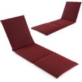 thumbnail image 5 of ZYPPP Outdoor Chaise Lounge Cushion, Patio Furniture Pad with Hook & Loop Fastener Fixing Straps, Folding Cushion for Reclining Lounger for Outside, 72 x 23 Inches, Dark Gray, 5 of 8