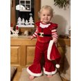 thumbnail image 5 of RUINIXCW Baby Girl Christmas Outfits Long Sleeve Ruffle Romper + Flare Pants + Hat, 5 of 8