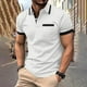 thumbnail image 1 of pstuiky camisetas para hombre, Camisa informal de manga corta con cuello vuelto, cómoda y lisa, para hombre ropa de hombre l, 1 of 6
