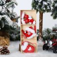 thumbnail image 3 of Naiovety 1 Juego de guantes colgantes de de Navidad, letrero de sombrero, adornos colgantes de puerta de árbol de Navidad de felpa Kits de decoración para fiestas Rojo, 3 of 6