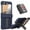 Blue+Clear Belt Clip, variant on Dteck for Samsung Galaxy Z Flip 6 Case, Military Grade Protection Shockproof Phone Cover with Belt Clip Holster & Kickstand, Protective Drop Proof Rugged Case for Z Flip6 5G 2024,Black+Clear Belt Clip