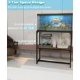 thumbnail image 5 of 20-30 Gallon Fish Tank Stand, 30" L x 12" W x 32.2" H, Black | Aquarium Stand Table Upgraded Height with 2 Tiers Storage Shelf, Reptile Breeder Turtle Terrarium Stand Rack for Home Office, 5 of 7