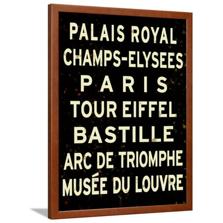  Paris  Sign Framed  Print Wall Art  Walmart  com