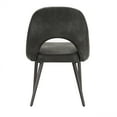 thumbnail image 6 of Weston Home Kolten Upholstered Dining Chairs, Set of 2, Dark Gray PU Leather, 6 of 9