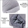 thumbnail image 5 of ievspot Men Winter Knitted Hat with Short Brim Thick Ear Protection Grandpa Elastic Outdoor Cap Outdoor School Commuting, 5 of 8