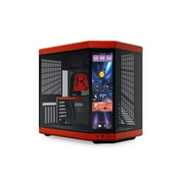 HYTE Y70 Touch Dual Chamber ATX Mid Tower Modern Aesthetic Case With Integrated 2.5K LCD Touchscreen - Black Cherry
