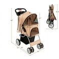 thumbnail image 5 of Foldable Pet Stroller 4-Wheel Cat Dog Travel Carrier w/ Storage Basket, 5 of 6