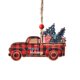 thumbnail image 1 of Naiovety Árbol de Navidad de Colgante automotriz Colgante portátil Lindo Puerta temática de Navidad Chimenea Decoración de pared Kits de decoración para fiestas Carro rojo, 1 of 6