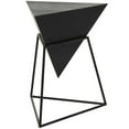 thumbnail image 6 of DecMode 19" x 24" Black Wood Inverted Pyramid Geometric Accent Table with Black Metal Stand, 1-Piece, 6 of 12