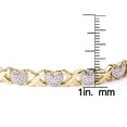thumbnail image 2 of Gold Plated Diamond Accent "X" & Heart Adjustable Bracelet, 2 of 3