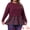 Burgundy, variant on Women's Plus Long Sleeve T Shirt Tops Patchwork Blouse 4X Navy Blue
