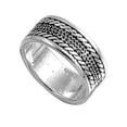 thumbnail image 1 of 925 Sterling Silver Braided Rope Style Ring Size 8, 1 of 2