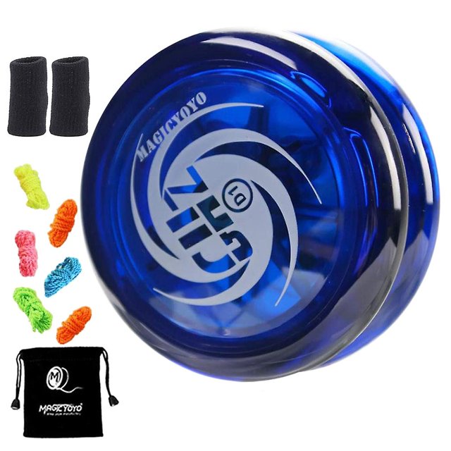 MAGICYOYO Responsive Yoyo D1 GHZ,Professional Looping Yoyos for Kids Beginner with Yoyo Strings+Finger Cot+Yoyo Bag,Blue