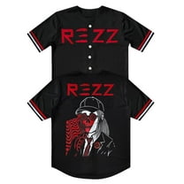 Rezz Merch Baseball Jersey Unisex Fashion V-neck Button Short-sleeved T-shirt Street Fashion Tops
