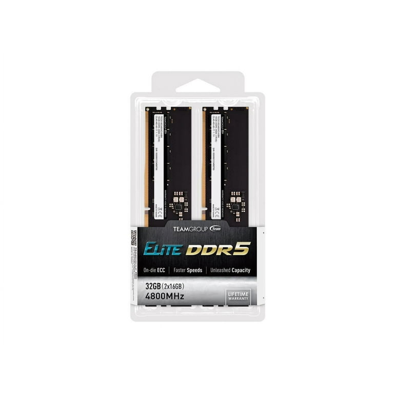 TEAMGROUP Team Elite 32GB (2 x 16GB) 288-Pin DDR5 4800 PC RAM
