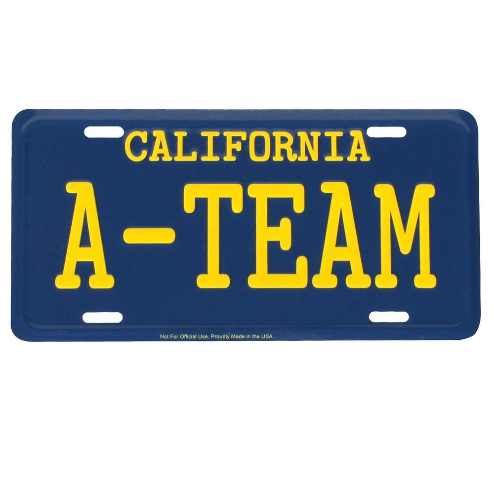 The ATEAM Van CA License Plate US Made Embossed Aluminum Car Truck SUV Auto Tag