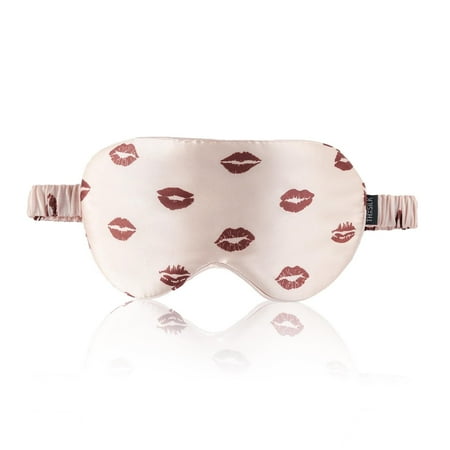 THXSILK Silk Sleep Mask, Mulberry Silk Night Eye Shade, 100% Real Natural Pure Silk Eye Sleep Shade Cover, Red Lips