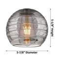thumbnail image 2 of Innovations Lighting  Ballston Athens Deco Swirl - 1 Light 6" Cord Hung Mini Pendant White and Polished Chrome, 2 of 5