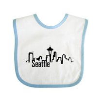 Inktastic Seattle Skyline Boys or Girls Baby Bib